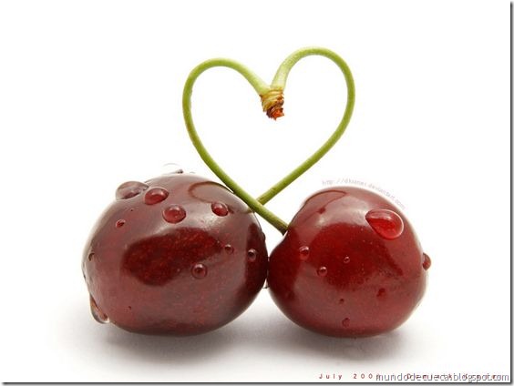 cherry stick heart-shape