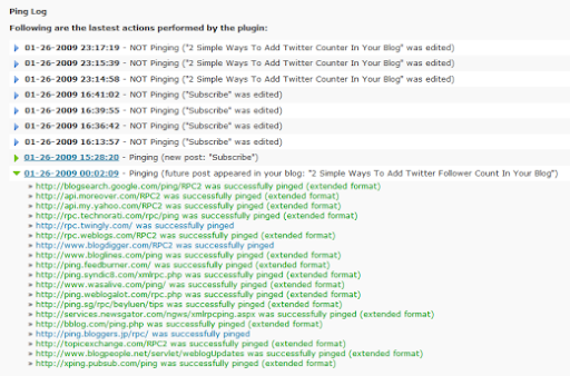 Mbp ping optimizer logs