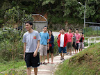 The gang is marching to Robinson Fall.
