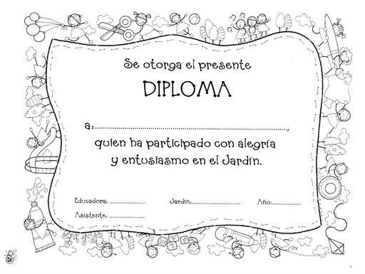 Diplomas para niños de infantil - Imagui