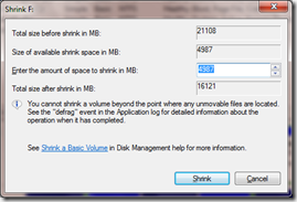 shrink space window