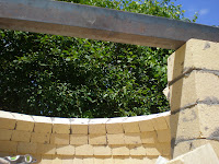 View upwards through the ovens opening.