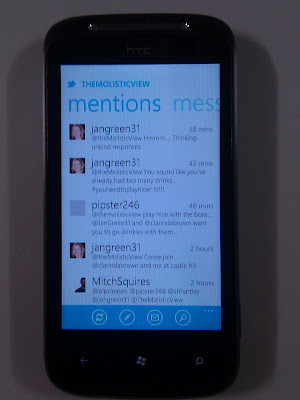 Twitter application on Windows Phone 7 Twitter application on Windows Phone 7