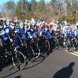 Men's C mass start -- we all started at the front, and all finished at the front