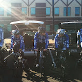 We're legit now -- we've got trainers and organized warm up at races