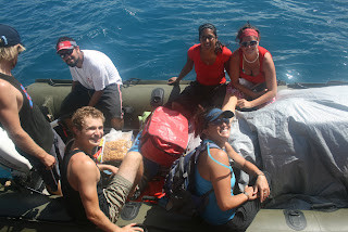 The first mobile medical team has stowed the field supplies and is ready to cast off from S/V Alvei