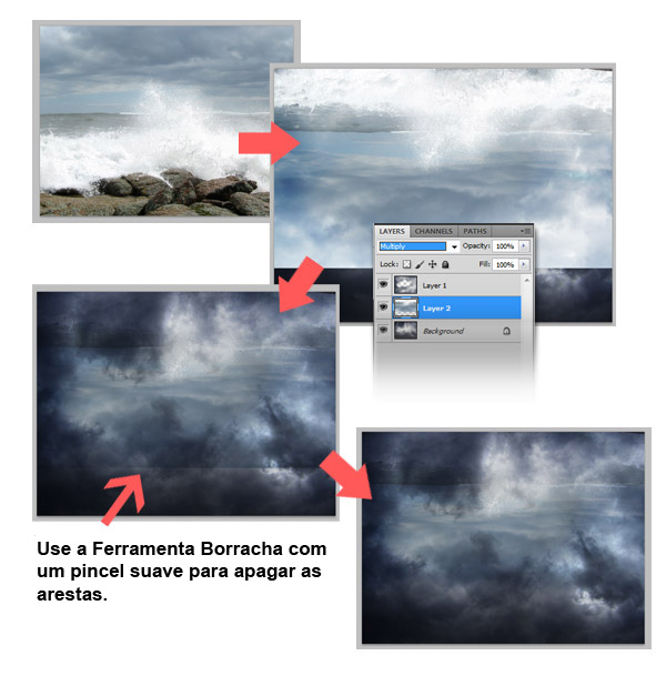 Virar Horizontal na imagem da onda Virar Horizontal na imagem da onda