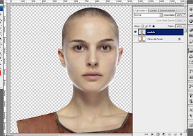 Modelo isolada em uma camada, sem fundo