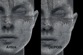 Antes e depois do Refine Edge