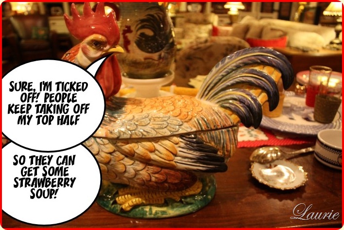 rooster captioned