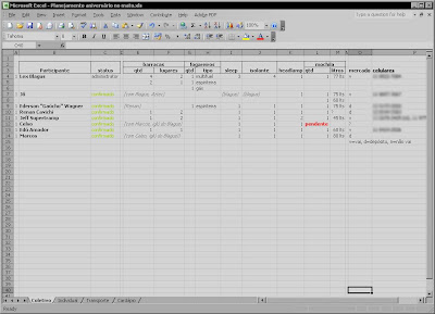 Cópia de tela de planilha do Microsoft Excel