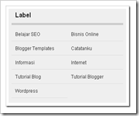 membuat label blog menjadi 2 kolom