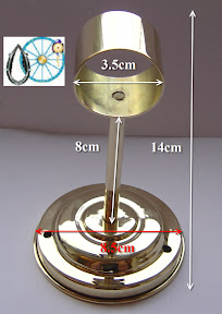 One Pair Of Brass Metal Carriage Lamp Holders P3