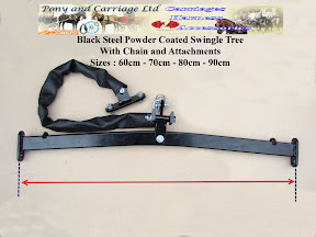 Black Powder Coated Swingle Tree With Additional Attachments