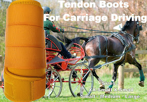 Carriage Driving Coloured Protective Tendon Boots Yellow