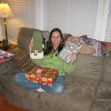 Katie showing off her Christmas gifts (2009)