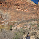 Katie on one of the hiking trails at Zion