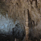 Stalagitites hang from the ceiling