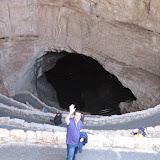 We wind down the walkway into the cave entrance