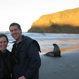 Dan and Katie with a NZ (Hooker) sealion