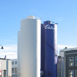 Tanks at Cadbury used for storing chocolate crumb