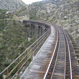 Looking out the back of the train