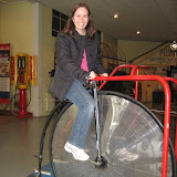 Katie tries out the 1870's Penny Farthing
