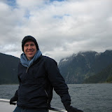 Dan sits back and enjoys the views of Milford Sound