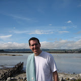 Dan at the Polynesian Spa -- overlooking Lake Rotorua