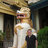 Outside the Burmese Buddhist Temple.