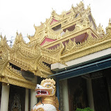 Outside the Burmese Buddhist Temple.