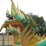 Seven-Headed statue outside of the Thai Buddhist Temple.