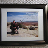 Dan framed a picture of our Out West trip for the 1 year anniversary gift of paper!