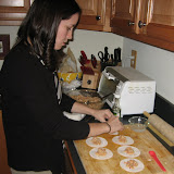 Katie prepares some delicious pot stickers.