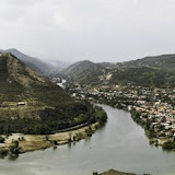 Rzeki Kura i Aragwa koło miasta Mtskheta, Gruzja