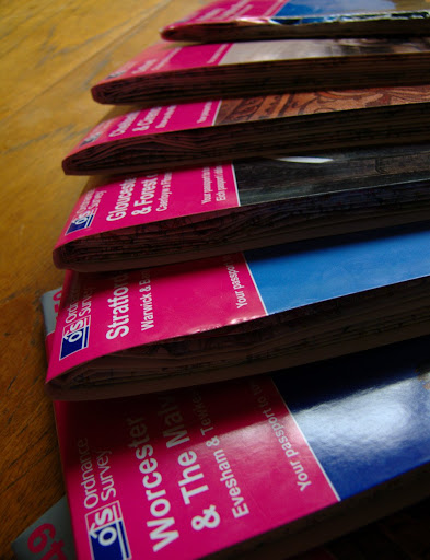 Maps out for planning tour Maps out for planning tour