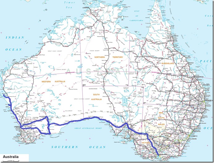 Australia_Travel_Map Proposed 2011 Perth