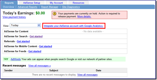  Adsense статистика в Google Analytics