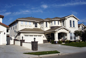A McMansion style home
