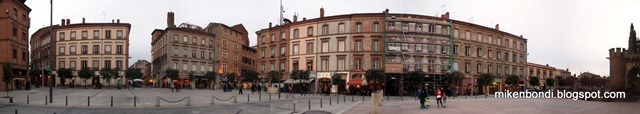 PA300852-858_stitch Albi- square beside cathedral PA300852-858_stitch Albi- square beside cathedral