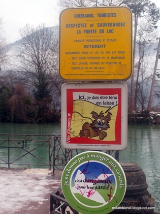 Keep the lake clean, leash your dog, and don't eat the ducks