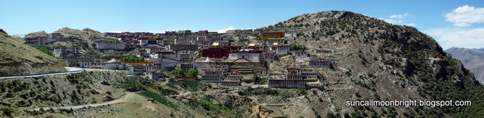 Panorama of Ganden Monastery (Ganden Namgyeling)