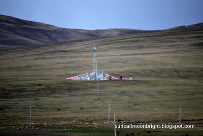 Tibetan Sky burial site along the Qingzhang railway