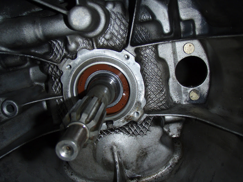 Pulled the trans input shaft seal, dented something behind it [PIC]