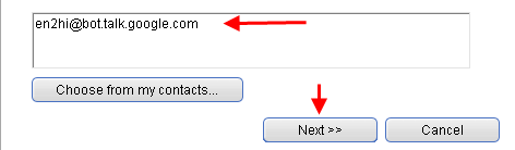 How to use Google Talk as an online English to Hindi Dictionary Translator ?