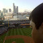 Ben watches the third inning intently