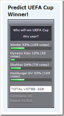 Werder, Dynamo Kiev, Shakhtar, Hamburger