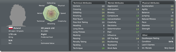 Ebi Smolarek in Football Manager 2010 Ebi Smolarek in Football Manager 2010