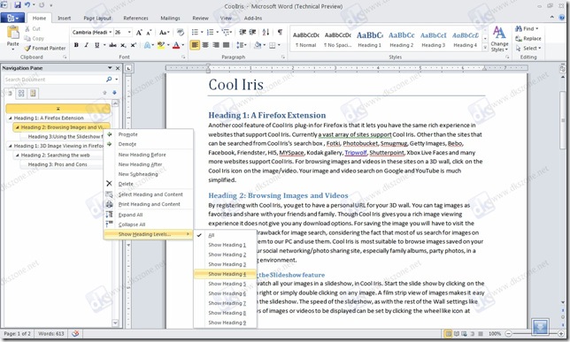 word 2010 navigation pane right click options(1)