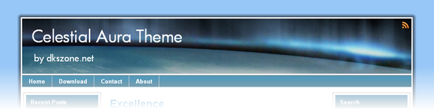 Celestial Aura 3 column wordpress theme